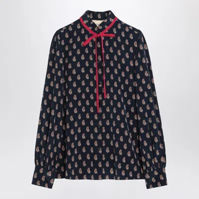 VALENTINO SILK SHIRT WITH PAISLEY PRINT