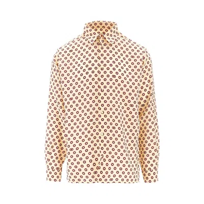 Valentino Printed Silk Crepe De Chine Shirt In Animal Print