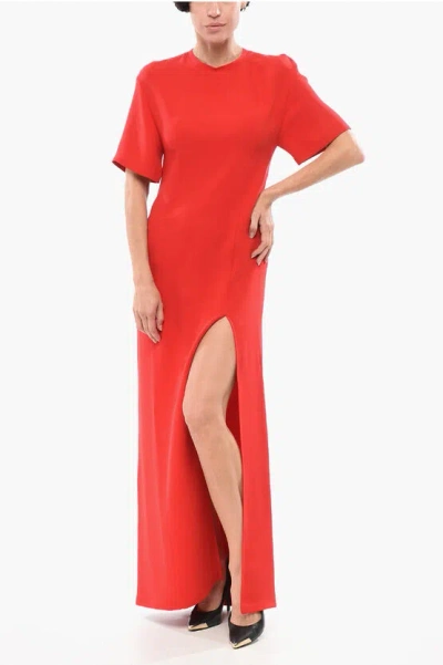 Valentino Silk Short-sleeved Long Dress