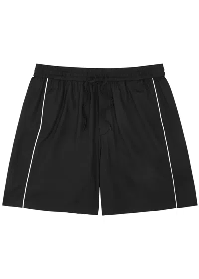 Valentino Silk Shorts In Black