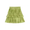 Valentino Green Taffet Skirt In Green
