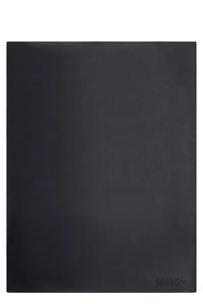Valentino Garavani Silk Stole In Black