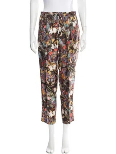 Pre-owned Valentino Silk Straight Leg Pants W/ Tags In Black