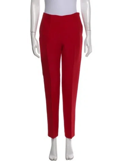 Pre-owned Valentino Silk Straight Leg Pants W/ Tags In Pink