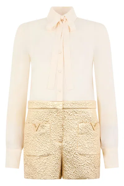 Valentino Silk Suit In White