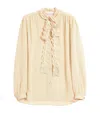 Valentino Crepe De Chine Shirt In Nude