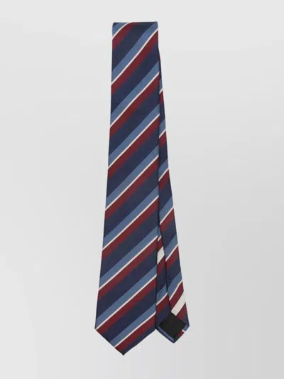 Valentino Garavani Silk Tie Striped Signature Jacquard In Multi