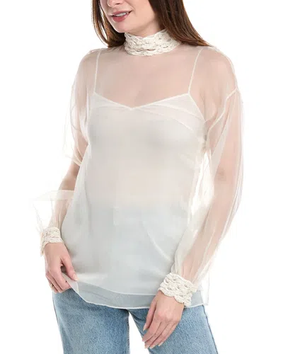 Valentino Silk Top In White