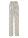 Valentino Silk Trousers In Neutrals