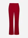 Valentino Silk Trousers In Red