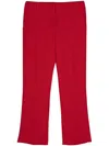 Valentino Crepe Tailored Trousers In Red