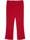 Valentino Crepe Tailored Trousers In Red