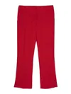 Valentino Crepe Tailored Trousers In Rojo