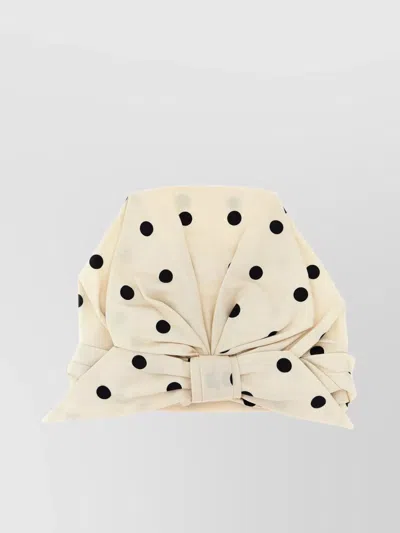 VALENTINO GARAVANI SILK TURBAN FEATURING BOW DETAIL