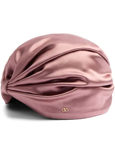 Valentino Silk Turban In Pink