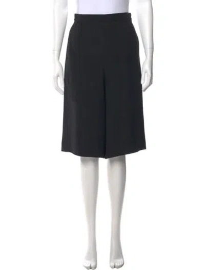 Pre-owned Valentino Silk Wide Leg Pants In Black