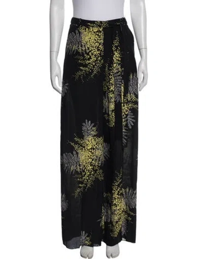 Pre-owned Valentino Silk Wide Leg Pants W/ Tags In Black