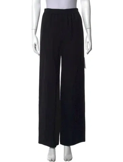 Pre-owned Valentino Silk Wide Leg Pants W/ Tags In Black
