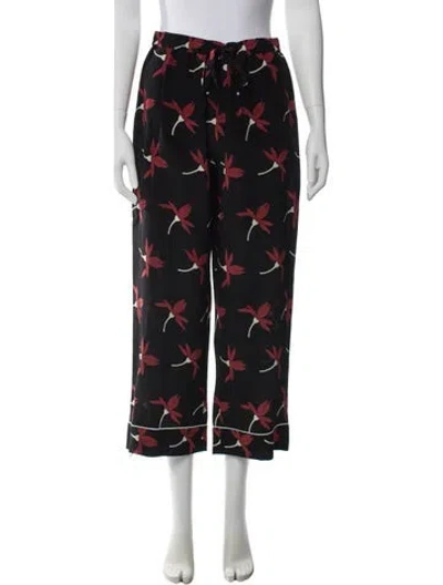 Pre-owned Valentino Silk Wide Leg Pants W/ Tags In Multi