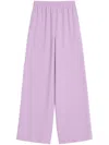 Valentino Elastic Wide Leg Trousers In Purple