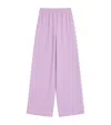 Valentino Cady Couture Wide-leg Pants In Purple