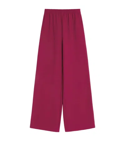 VALENTINO SILK WIDE-LEG TROUSERS