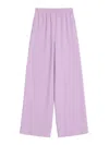 Valentino Silk Wide-leg Trousers In Purple
