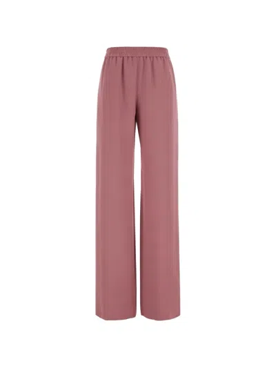 Valentino Silk Wide-leg Palazzo Pants In Pink