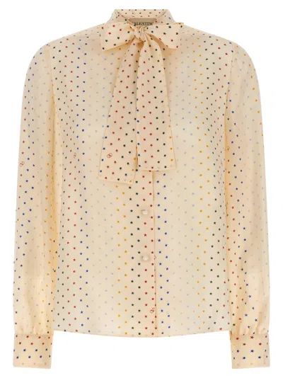 Valentino Silk Women's Blouse In Neutral