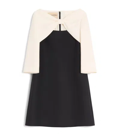 VALENTINO SILK-WOOL CREPE MINI DRESS
