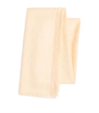 VALENTINO GARAVANI SILK-WOOL TOUTE LA V SCARF