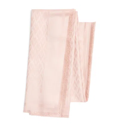 VALENTINO SILK-WOOL TOUTE LA V SHAWL