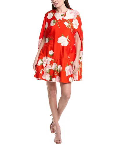 Valentino Silk-blend Mini Dress In Red