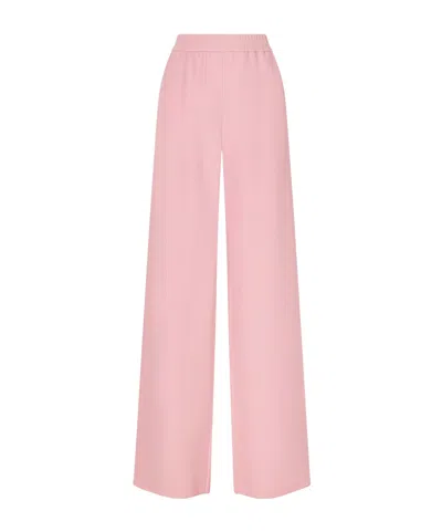 Valentino Silk-cady Wide-leg Pants In Pink