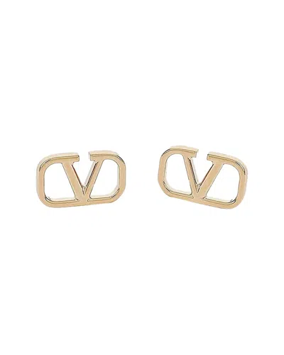 Pre-owned Valentino Garavani Valentino Silver Garavani Logo Earrings (authentic Pre-loved)