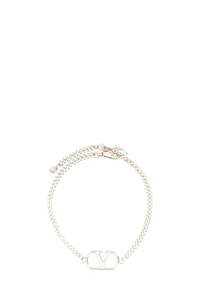 VALENTINO GARAVANI SILVER METAL BRACELET