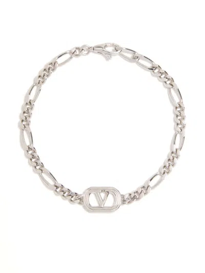 VALENTINO GARAVANI SILVER VLOGO SIGNATURE BRACELET