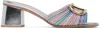 Valentino Vlogo Signature 60 Leather Sandal In Zsz Multicolor/silve