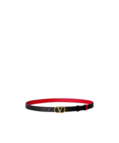 Valentino Garavani Simple Belt In Red