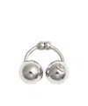 Valentino Single Ball Earrings In White