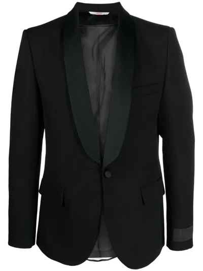 Valentino Single-breasted Blazer In Black