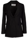 Valentino Single-breasted Blazer In Black