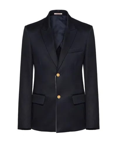 Valentino Single-breasted Blazer In Black