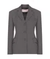 Valentino Single-breasted Blazer In Black