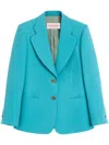 Valentino Turquoise Blazer 2 Buttons In Blue