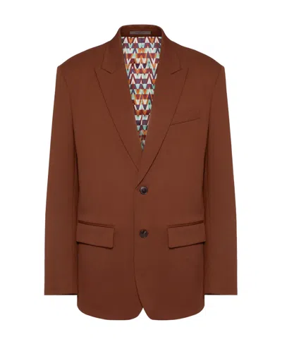 Valentino Single-breasted Blazer In Brown