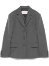 Valentino Single-breasted Blazer In Grey