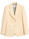 Valentino Single-breasted Long-sleeved Blazer In Neutrals