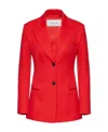 Valentino Stretch Tailored Jacket In Red