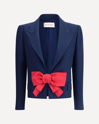 VALENTINO SINGLE-BREASTED BLAZER WITH BOW